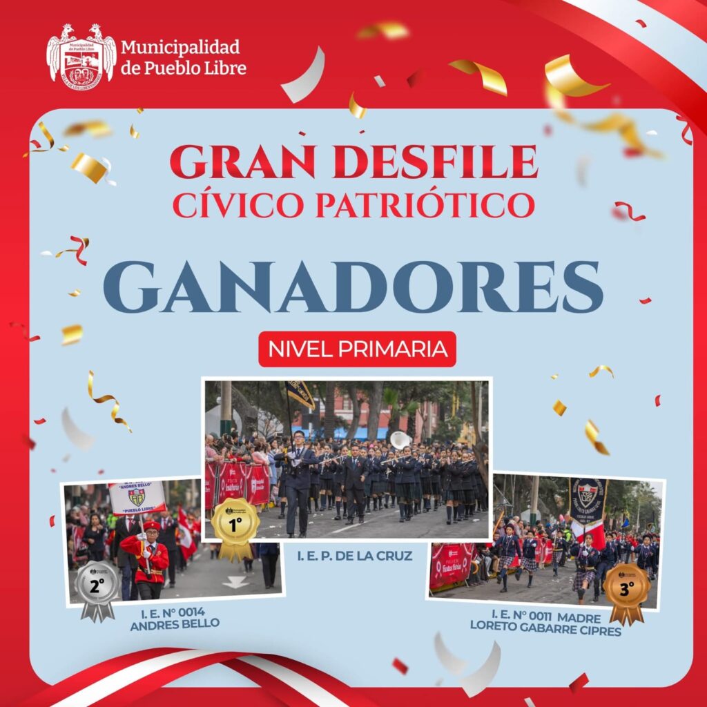 Desfile Cívico Patriótico por la Municipalidad de Pueblo Libre